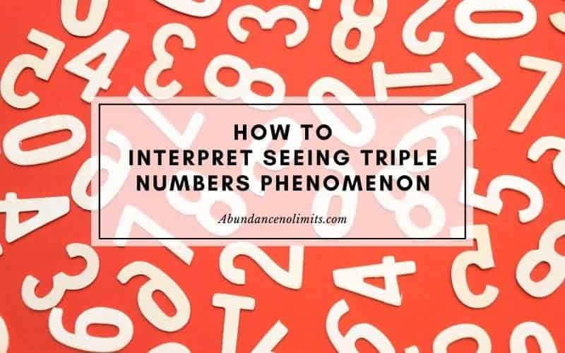 How to Interpret Seeing Triple Numbers Phenomenon