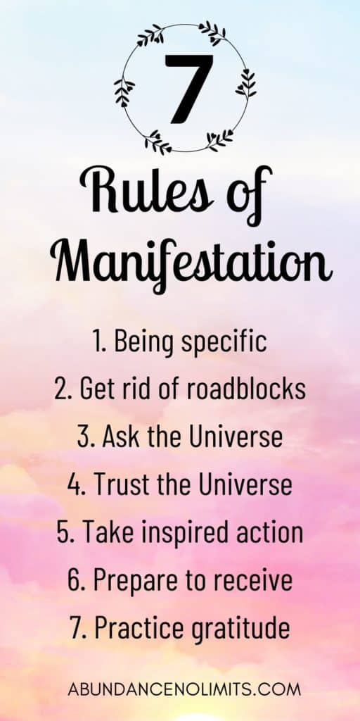 rules of manifestation