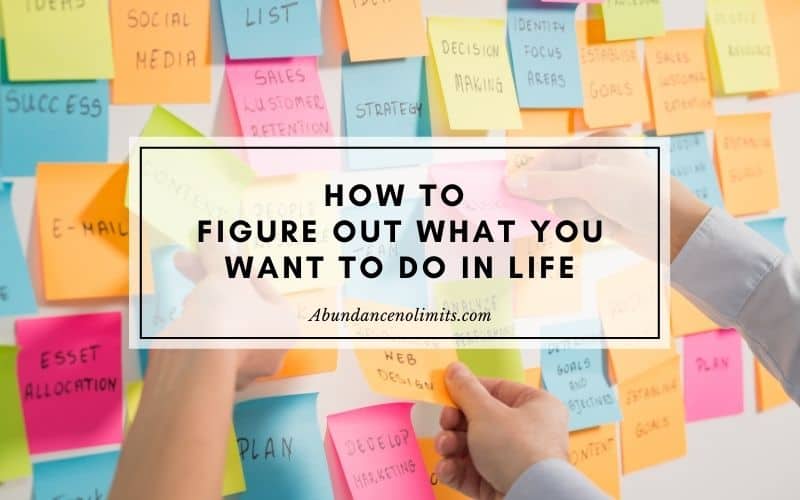 how to figure out what you want to do in life