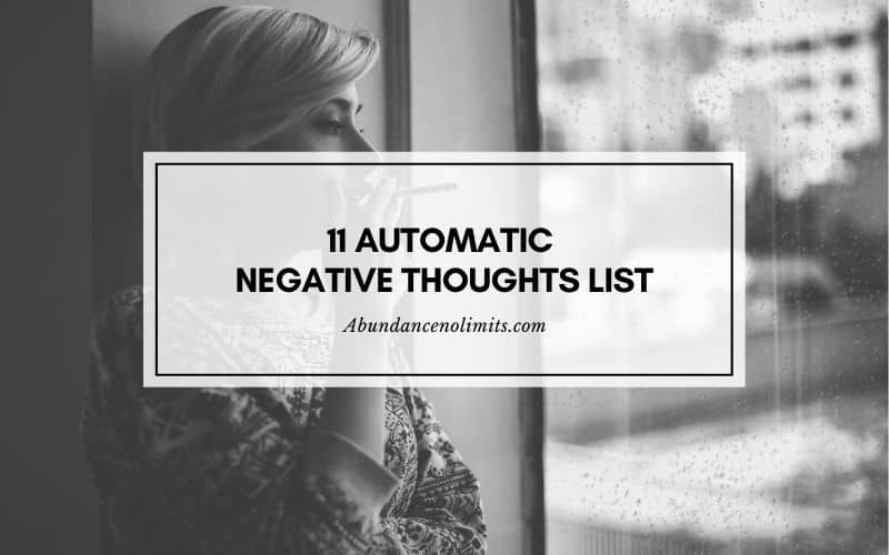 Automatic Negative Thoughts List