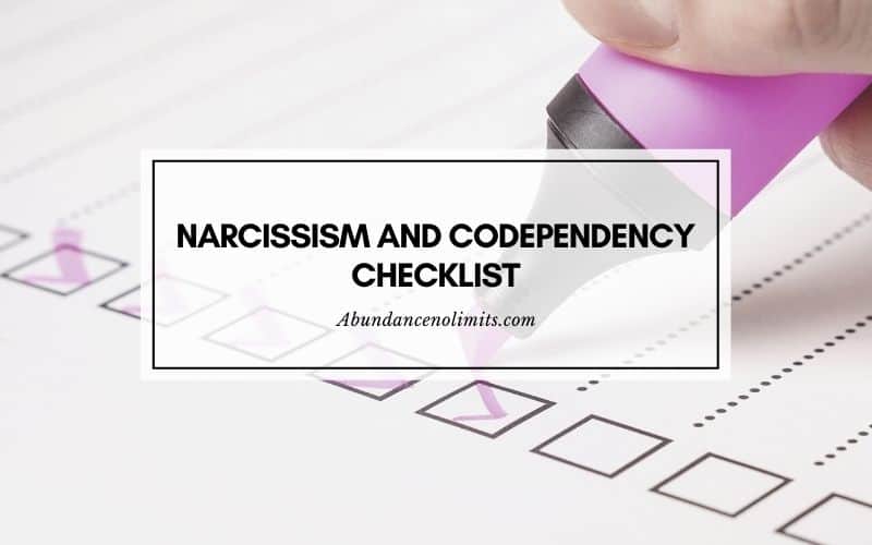 Narcissism and Codependency Checklist