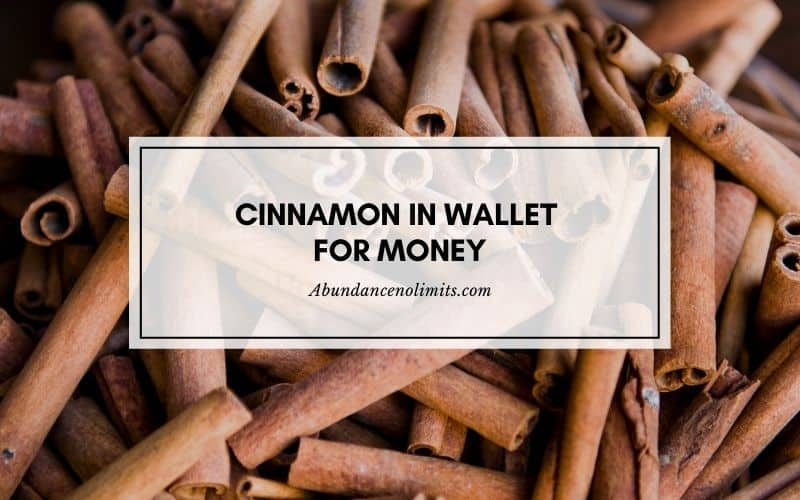 Cinnamon in wallet for money