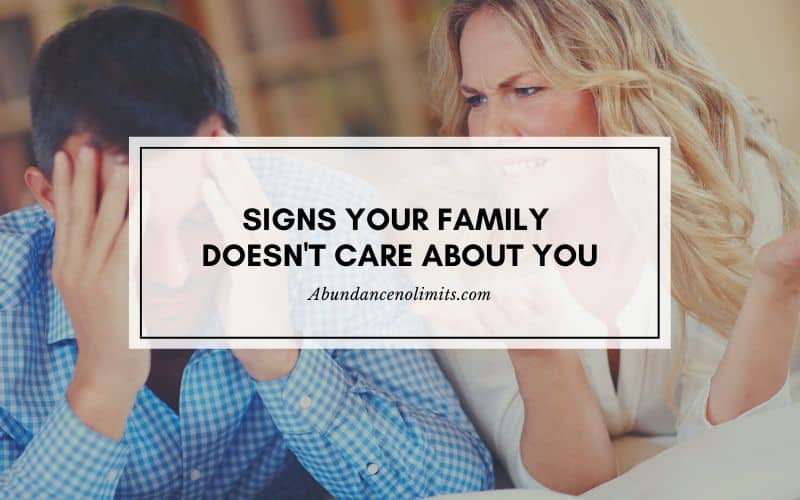 signs your family doesn't care about you
