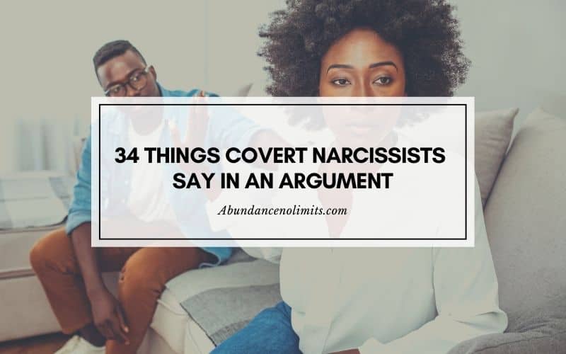 Things Covert Narcissists Say in an Argument