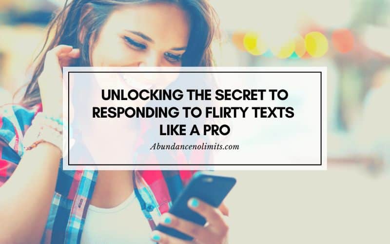 How To Respond To A Flirty Text From A Guy